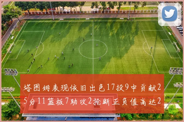 塔图姆表现依旧出色17投9中贡献25分11篮板7助攻2抢断正负值高达20